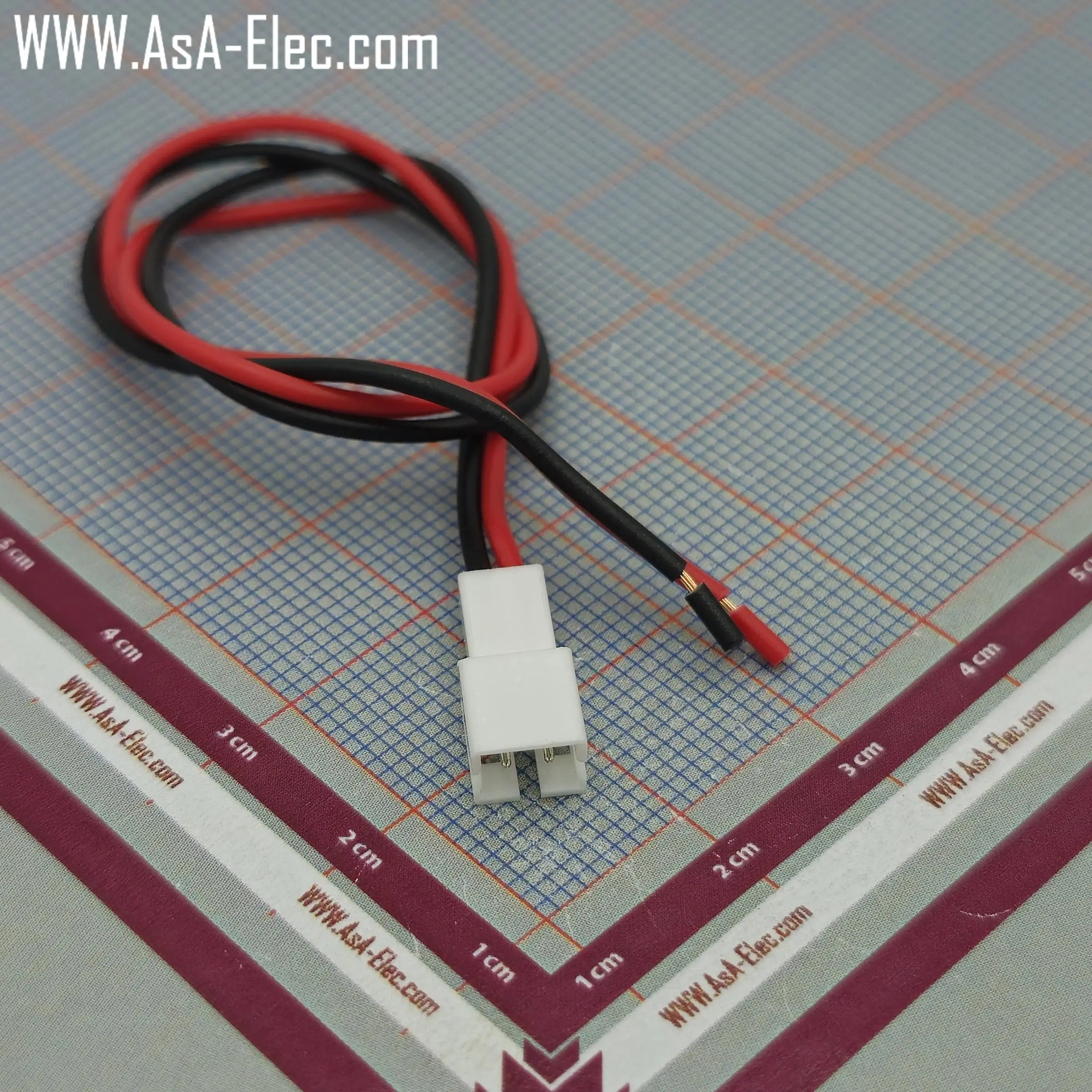 کانکتور مینیاتوری 2 پین نر بین راهی  سیمدار PH 2.00mm